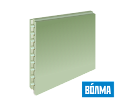 Плита гипсовая пазогребневая полнотелая влагостойкая, 80мм ТМ ВОЛМА в зимней упаковке, 30 шт / поддон