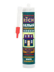Герметик универсальный силиконовый белый 280 мл,  24 шт / упаковка  