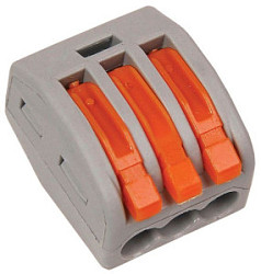 Клемма строительно-монтажная СМК 2273-203 EU2.5 413 3- проводная прозр. TOKOV ELECTRIC TKE-EU2.5-413/C200